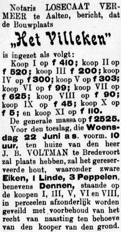 't Villeken, Dale - Graafschapbode, 11-06-1898