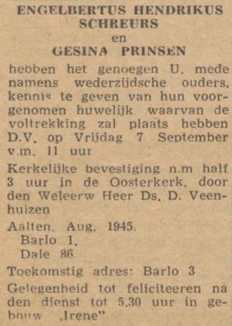 De Graafschapper, 3 september 1945