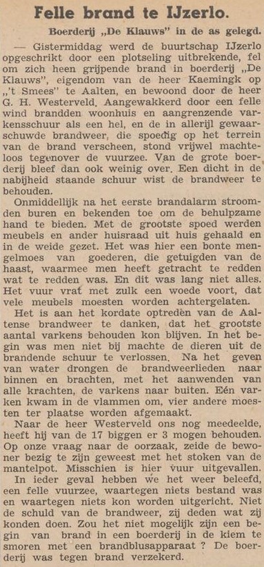 De Klaus, IJzerlo - Aaltensche Courant, 12-04-1949