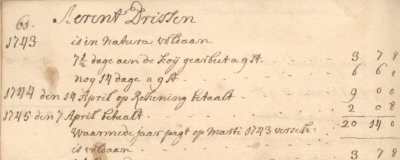 Driessen, Haart - Pachtboek Walvoort 1735-1815