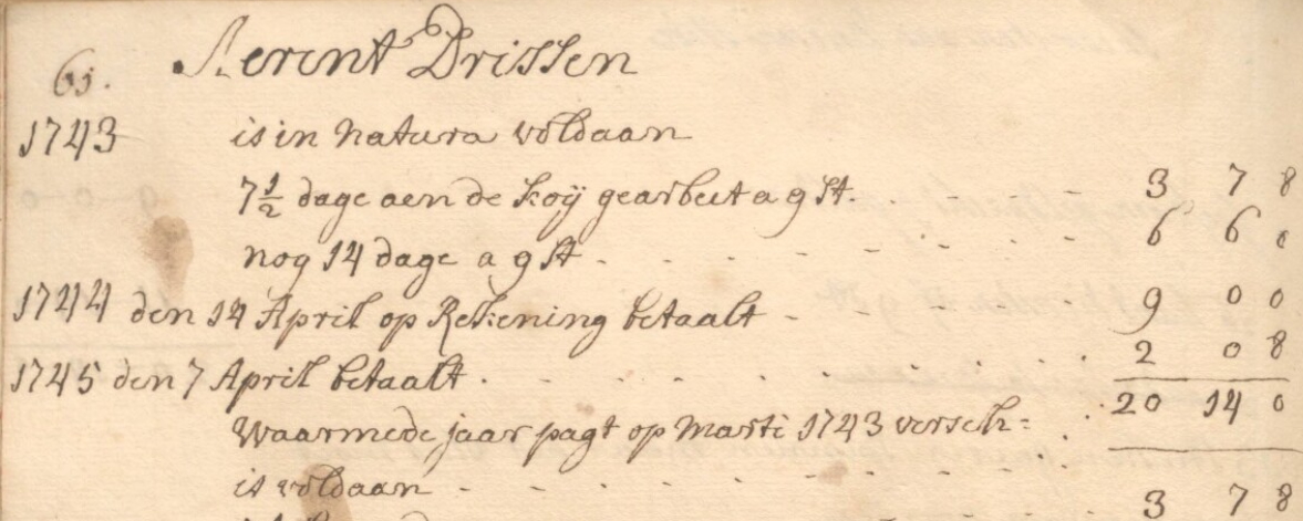 Driessen, Haart - Pachtboek Walvoort 1735-1815