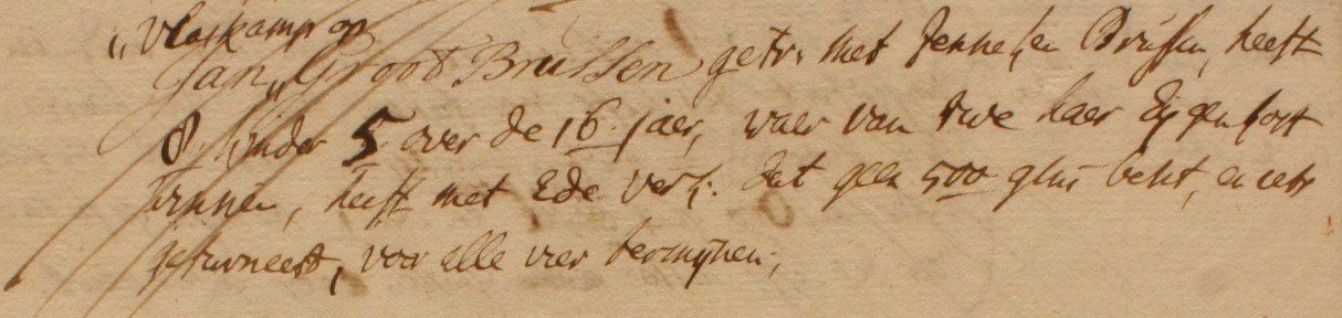 Groot Brussen, Lintelo - Liberale Gifte 1748