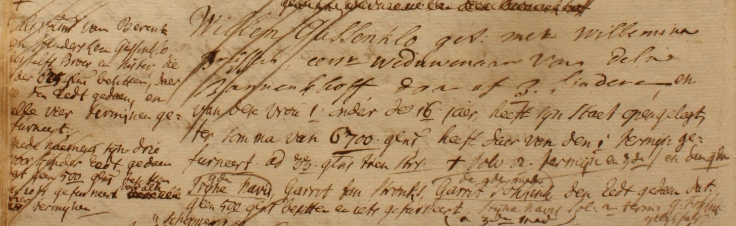 Groot Gussinklo, Lintelo - Liberale Gifte 1748