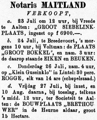 Groot Siebelink, Groot Bokkel & Brethouwer - Graafschapbode, 21-07-1888