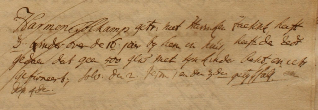 Tolkamp, Haart, Liberale Gifte 1748