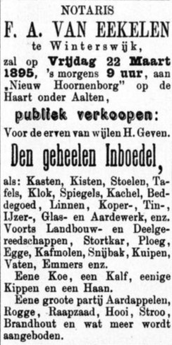 Nieuw Hoornenborg, Haart - Graafschapbode, 16-03-1895