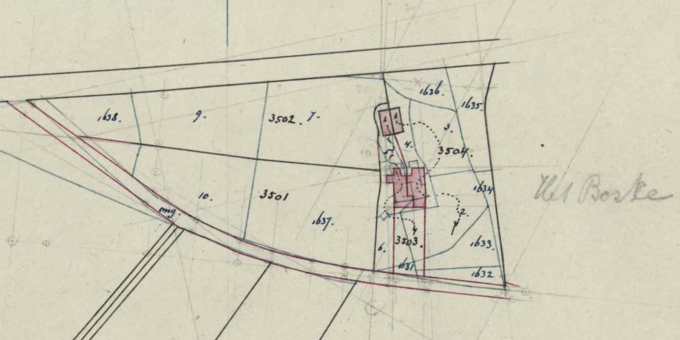 Het Boske, Lintelo - Fragment kadastrale kaart, 1892