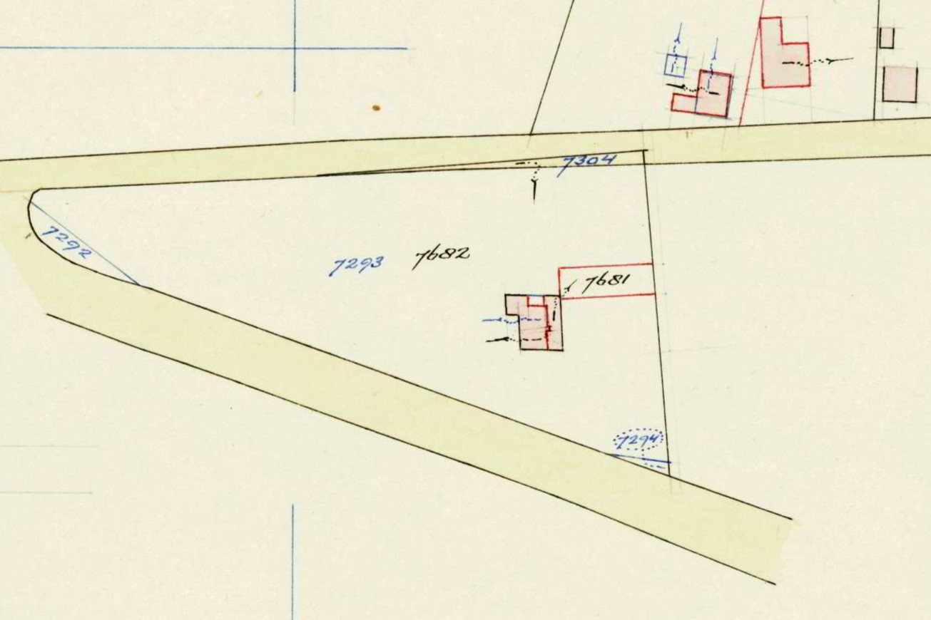 Het Boske, Lintelo - Fragment kadastrale kaart, 1952