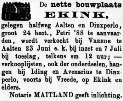 Ekink, IJzerlo - Graafschapbode, 18-06-1887