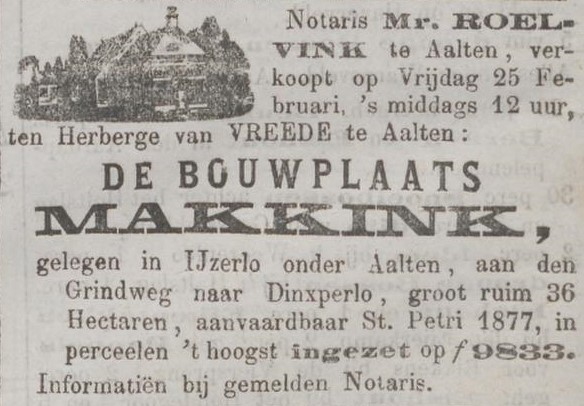 Mekkink, IJzerlo - Zutphensche Courant, 19-02-1876