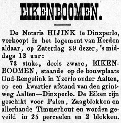 Oud Rengelink, IJzerlo - Graafschapbode, 15-11-1884