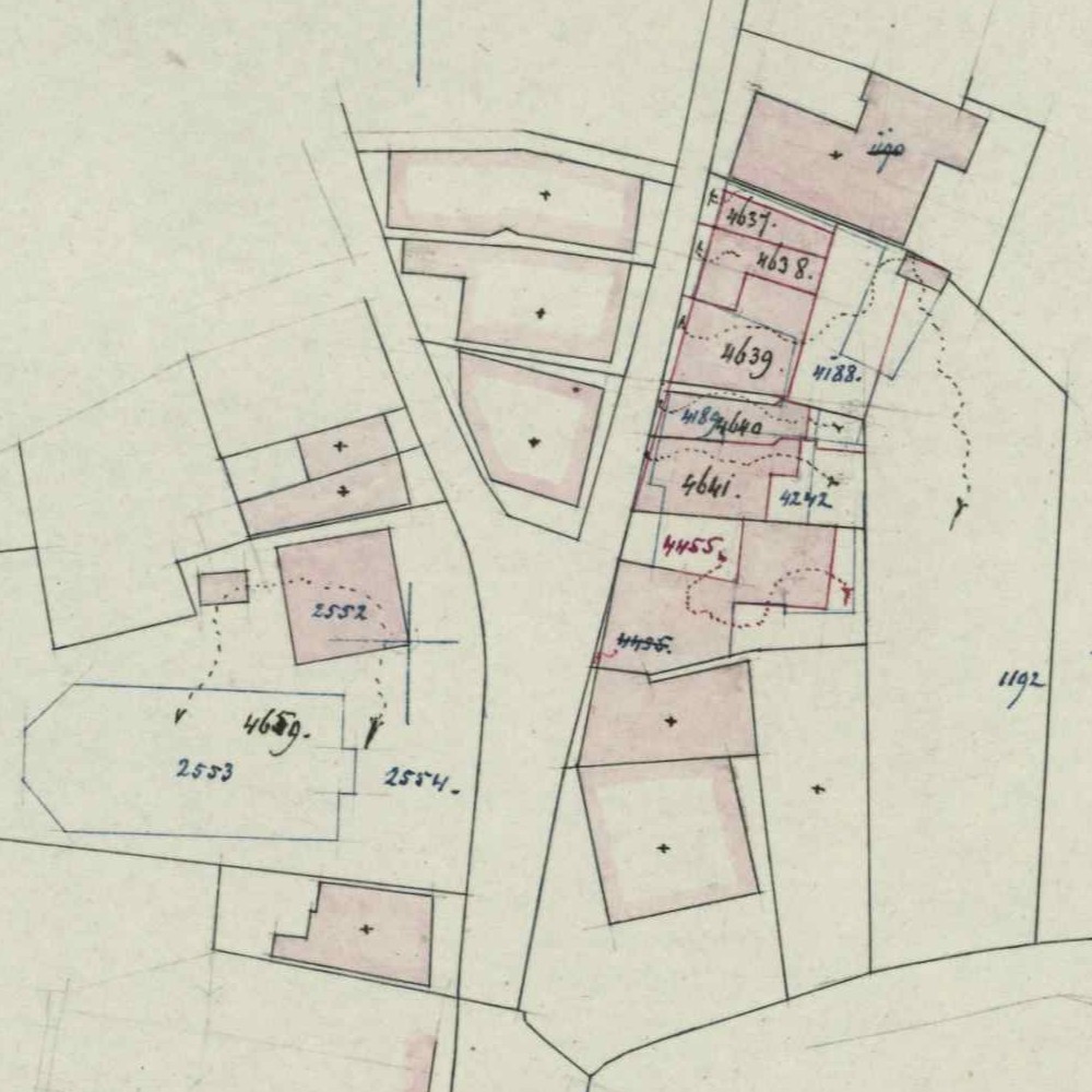 Kerkstraat, Aalten - Fragment kadastrale kaart, 1895