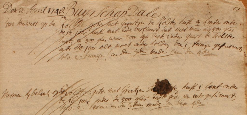 Dale, Kolstee, Liberale Gifte 1748