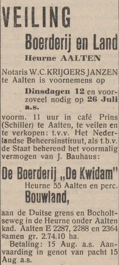 Kwidam, Heurne - Aaltensche Courant, 08-07-1949