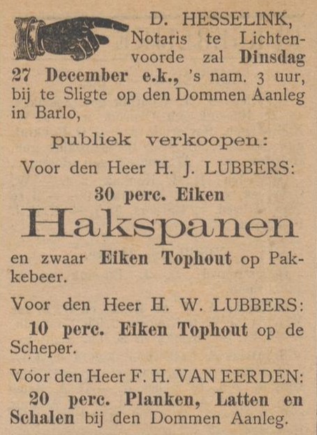 Lichtenvoordsestraatweg 87, Barlo (Domme Aanleg) - Aaltensche Courant, 24-12-1898