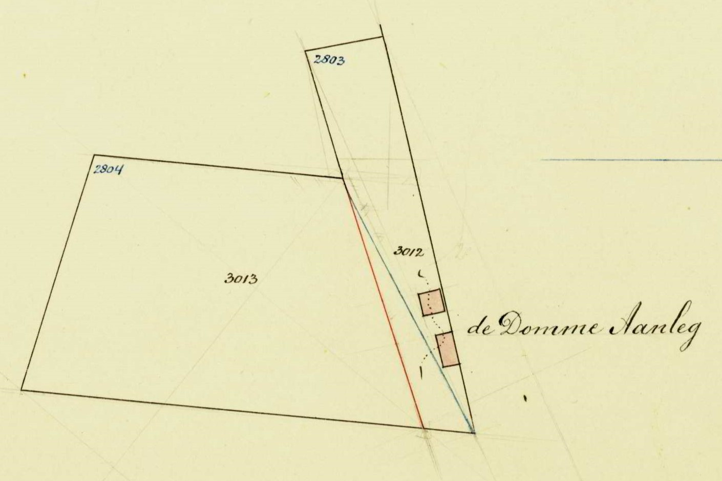 Lichtenvoordsestraatweg 87, Barlo (Domme Aanleg) - Fragment kadastrale kaart, 1911