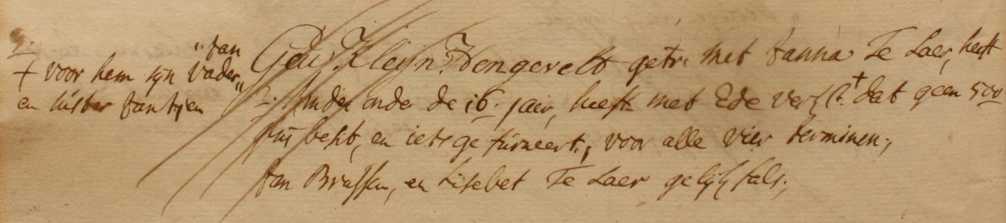 Lintelo 69, Klein Hengeveld, Liberale Gifte 1748