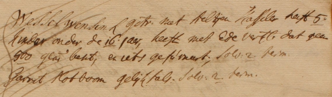 Wensink, Lintelo, Liberale Gifte 1748