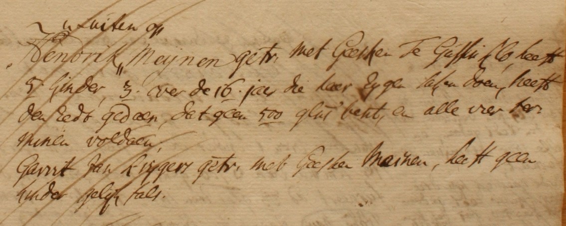 Meijnen, Lintelo - Liberale Gifte 1748