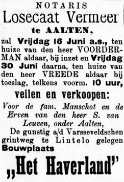 Haverland, Lintelo - Graafschapbode, 07-06-1899