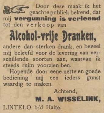 M.A. Wisselink, Lintelo - Aaltensche Courant, 15-07-1905