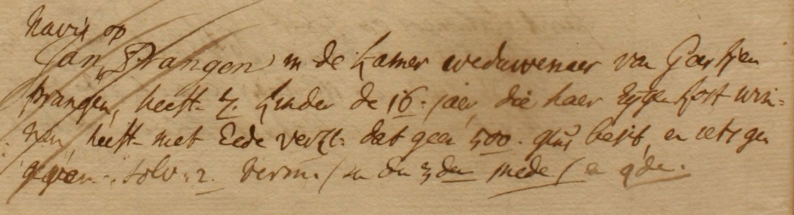 Prange, Lintelo - Liberale Gifte 1748