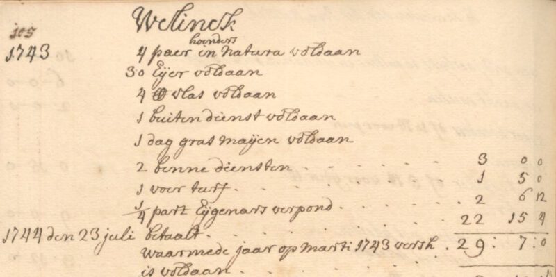 Welink, Dale - Pachtboek Walvoort 1735-1815