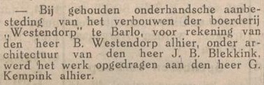 Westendorp, Barlo - Aaltensche Courant, 02-10-1931