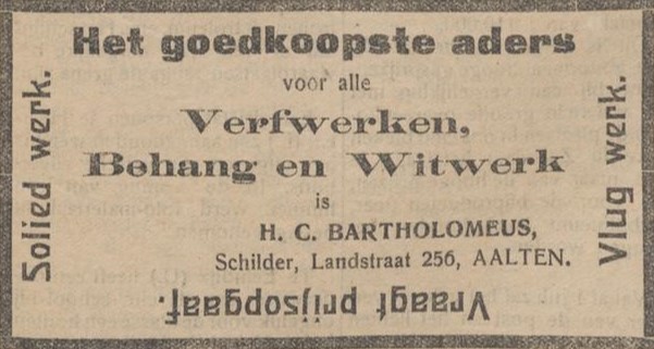 Bartholomeus, Landstraat 256, Aalten - Aaltensche Courant, 16-05-1919
