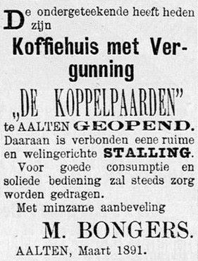 Bongers, Koppelpaarden, Aalten - Graafschapbode, 14-03-1891