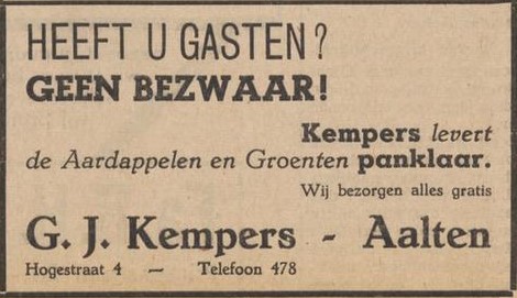 G.J. Kempers - Aaltensche Courant, 26-08-1949