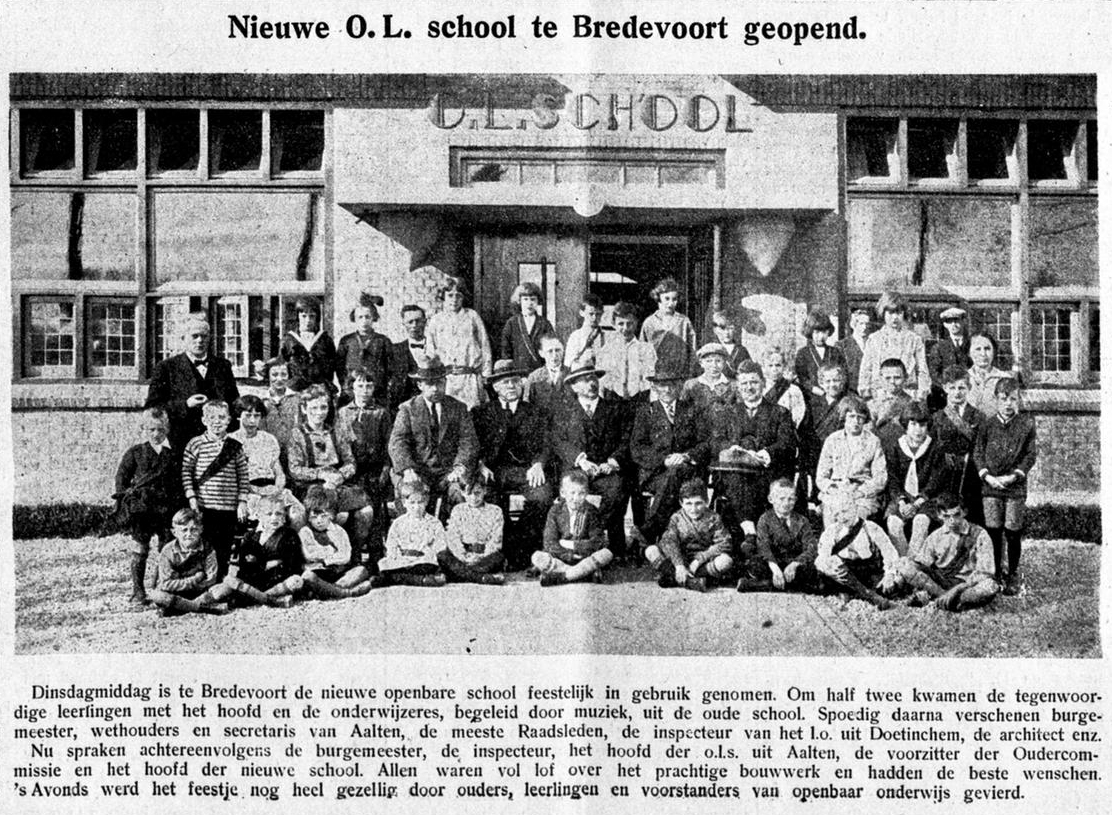 Graafschapbode, 02-05-1930 Openbare Lagere School Bredevoort