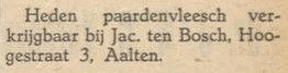 Jacob ten Bosch, Hogestraat 3 - Aaltensche Courant, 04-07-1941