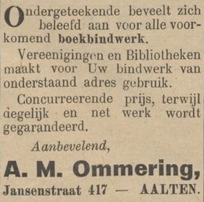 Jansenstraat, Aalten (Ommering) - De Graafschapper, 26-07-1927
