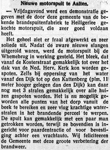 Nieuwe brandspuit Aalten - Graafschapbode, 17-06-1930