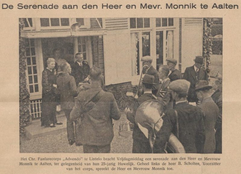 Serenade burgemeester Monnik - De Graafschapper, 24-05-1938