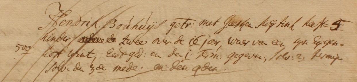 Bouwhuis, Barlo - Liberale Gifte 1748