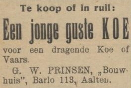 Bouwhuis, 't Klooster - Aaltensche Courant, 20-04-1926