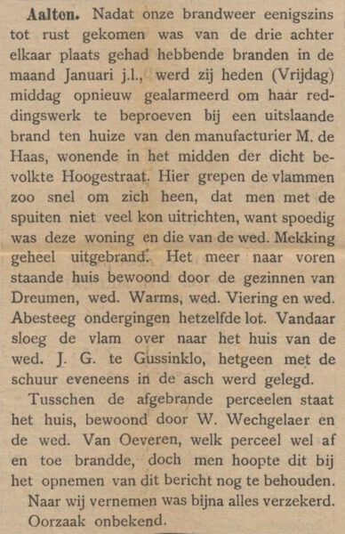 Brand Hogestraat, Aalten - Weekblad voor Aalten, Bredevoort, enz. 12-06-1897