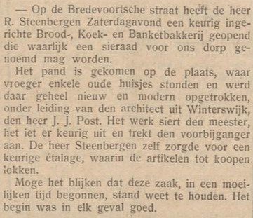 Bredevoortsestraatweg 27, Aalten (Steenbergen) - Nieuwe Aaltensche Courant, 08-11-1932