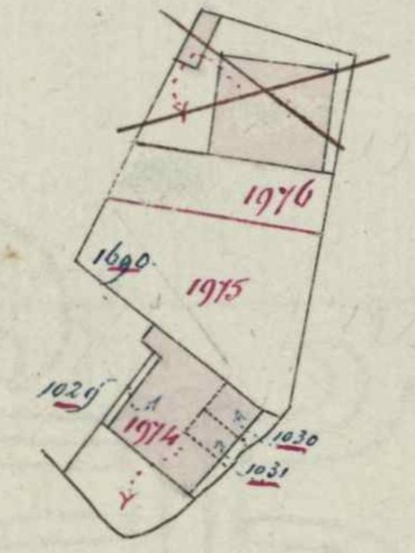 Bredevoortsestraatweg 31, Aalten - Fragment kadastrale kaart, 1855