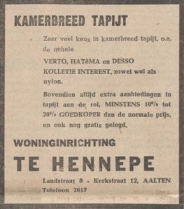 Te Hennepe, Landstraat 8 - Nieuwe Winterswijksche Courant, 29-05-1974