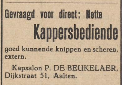 Aaltensche Courant, 10-09-1948 Kapsalon De Beukelaer