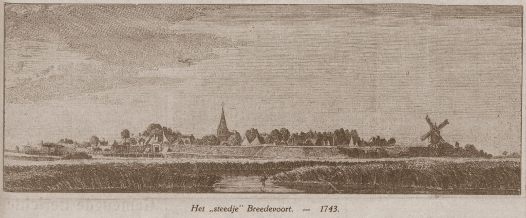 Het steedje Breedevoort, 1743