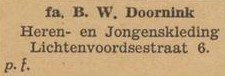 B.W. Doornink, Lichtenvoordsestraat 6 - Aaltensche Courant, 30-12-1947