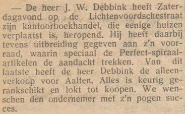 Debbink, Lichtenvoorschestraat 4, Aalten - De Graafschapper, 01-11-1935