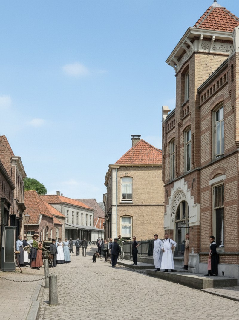 Landstraat 8, Aalten, ca. 1910 (beeld gegenereerd met AI op basis van oude foto)