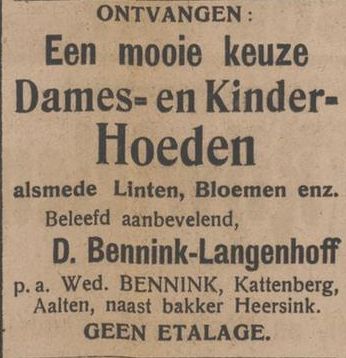 Lichtenvoordsestraatweg 7, Aalten (Bennink-Langenhoff) - Aaltensche Courant, 16-03-1917