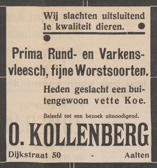 Otto Kollenberg, Dijkstraat 50, Aalten - Aaltensche Courant, 04-06-1937