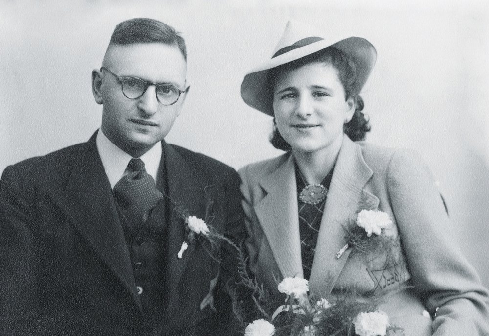 Yitzchak Jedwab en Lena Kropveld – huwelijksfoto, maart 1942